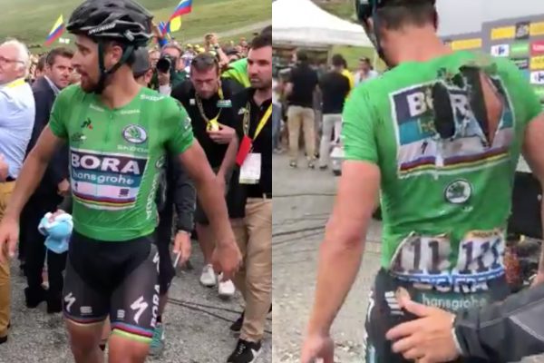 Peter Sagan pri zjazde spadol, náročnú horskú etapu však dokončil