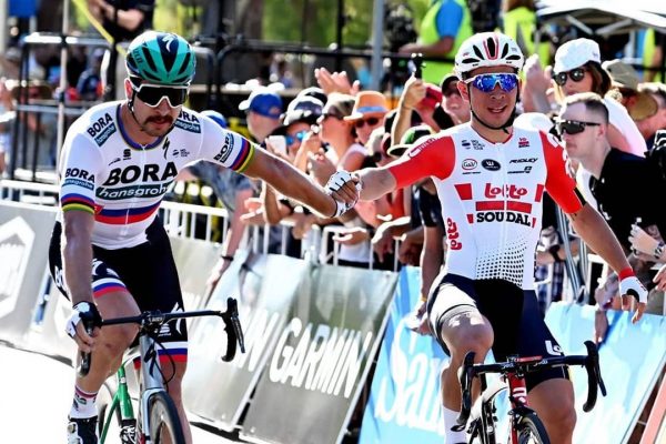  Sagan skončil s hliníkovým bicyklom druhý na austrálskom kritériu Down Under