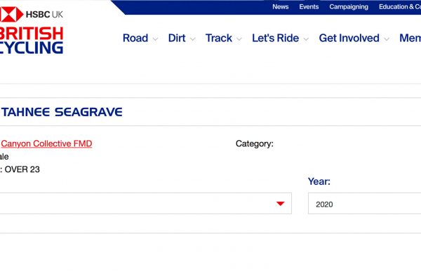 Britský cyklistický zväz zverejnil nový názov tímu a sponzora Tahnee Seagrave – Canyon Collective FMD
