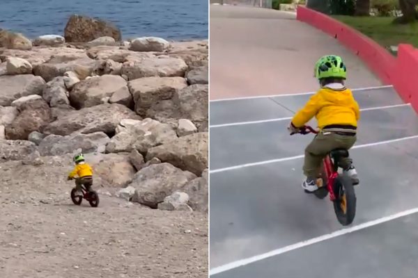  Video: Trojročný syn Petra Sagana predviedol, že bicyklovanie má v krvi