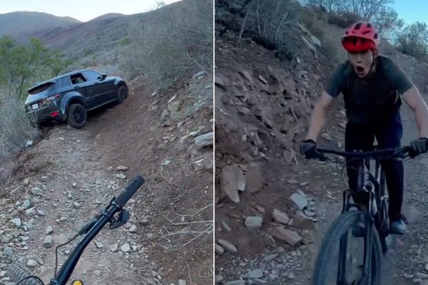  Video: Vodič sa zasekol s novým Range Roverom uprostred trailu pre bicykle