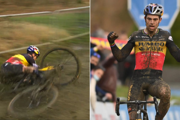 Wout van Aert predviedol opäť neuveriteľný výkon a vyhral aj napriek nepríjemnému pádu (+video)