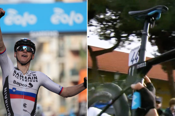 Mohorič vyhral Miláno – San Remo vďaka teleskopickej sedlovke a šialenému zjazdu z Poggia