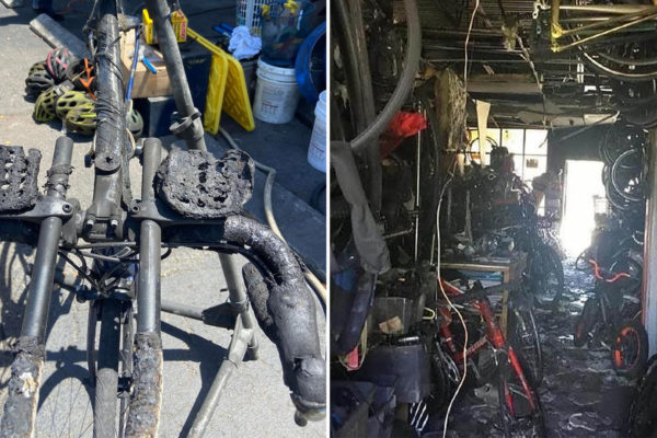 Batéria elektrobicykla spôsobila požiar, ktorý zničil celý bicyklový obchod
