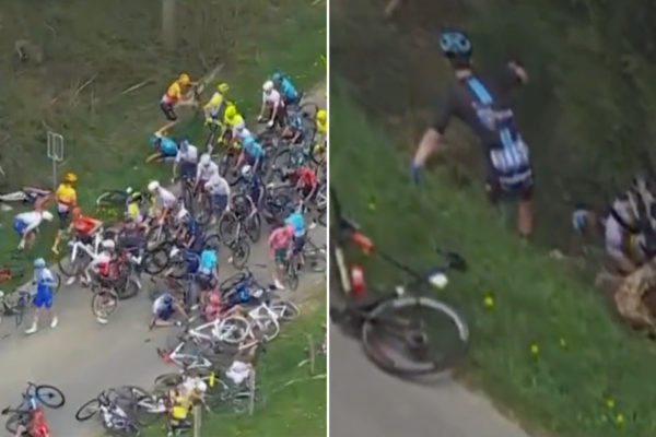 Video: Alaphilippe utrpel pri hrozivom hromadnom páde zlomeniny i prepichnuté pľúca
