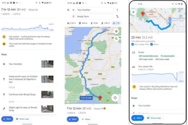 Google mapy aktualizovali pl&aacute;novač cyklistick&yacute;ch tr&aacute;s, tie v&aacute;s od teraz bud&uacute; upozorňovať na hust&uacute; prem&aacute;vku aj na st&uacute;pania
