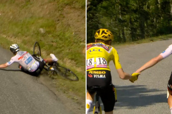 Video: Pogačar spadol v zjazde, Vingegaard však ukázal charakter a počkal naňho