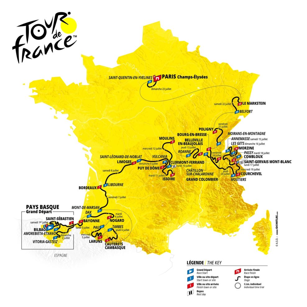 Trasa Tour de France 2023 m&aacute; hornat&yacute; profil, iba 22 km časovky a &scaron;tyri ciele na vrchole st&uacute;pan&iacute;