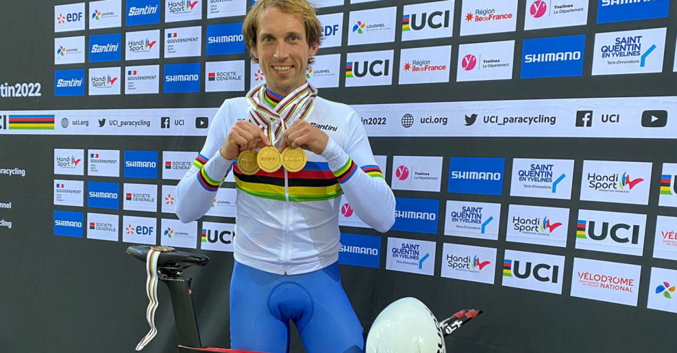 Jozef Metelka získal tri zlaté medaily na Majstrovstvách sveta v dráhovej paracyklistike