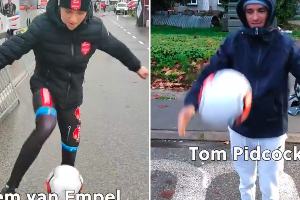 Video: Čo dokážu cyklokrosári s futbalovou loptou?
