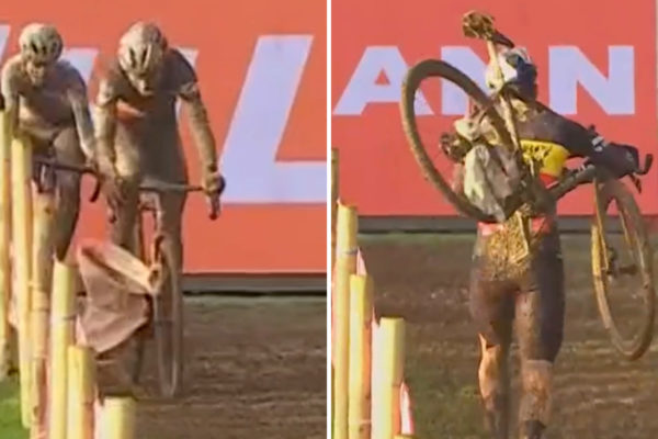  Video: Pozrite si bizarný moment, keď sa Van Aertovi zachytil do bicykla uterák