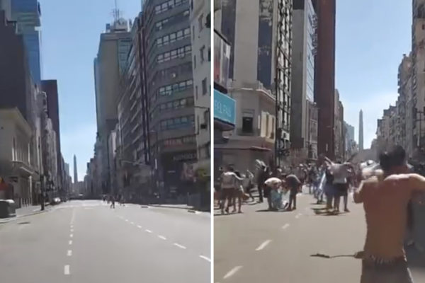 Video: Cyklista natočil šialené oslavy v Buenos Aires v momente, keď Argentína vyhrala svetový šampionát
