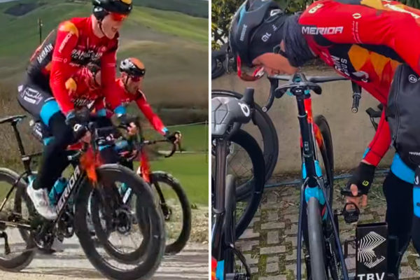 Matej Mohorič má na Strade Bianche opäť bicykel s teleskopickou sedlovkou (+video)