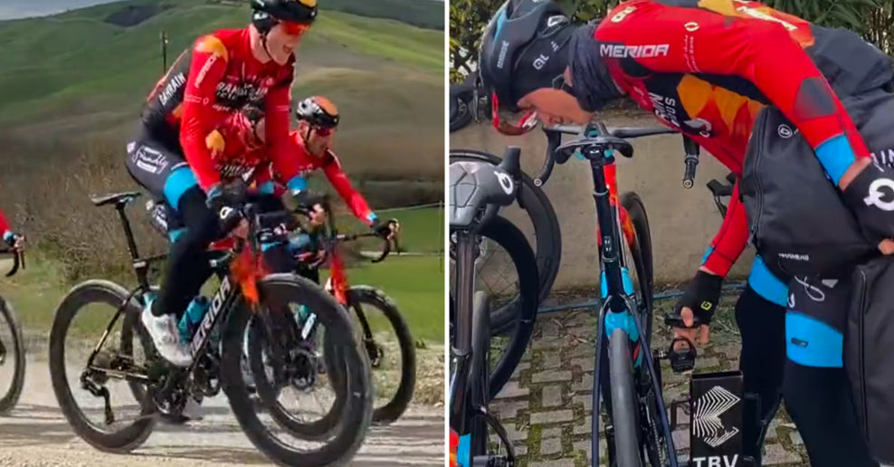 Matej Mohorič má na Strade Bianche opäť bicykel s teleskopickou sedlovkou (+video)