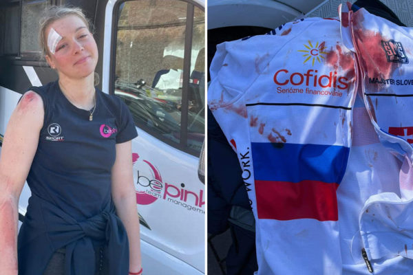 Mladá Slovenka Nora Jenčušová po nepríjemnom páde nedokončila Strade Bianche