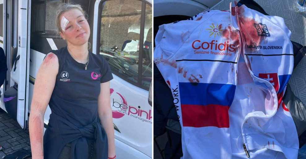 Mladá Slovenka Nora Jenčušová po nepríjemnom páde nedokončila Strade Bianche