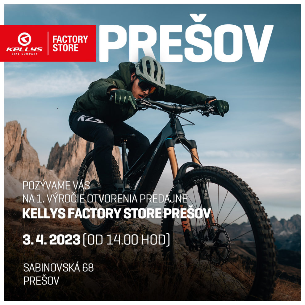 Kellys oslávi výročie otvorenia predajne Kellys Factory Store v Prešove