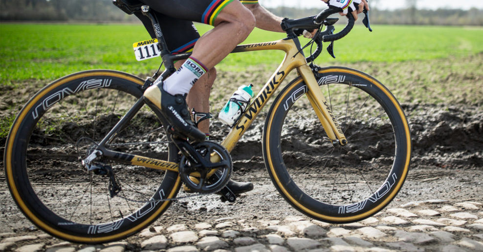 Toto je víťazný bicykel Petra Sagana S-Works Roubaix, na ktorom vyhral Paríž-Roubaix 2018