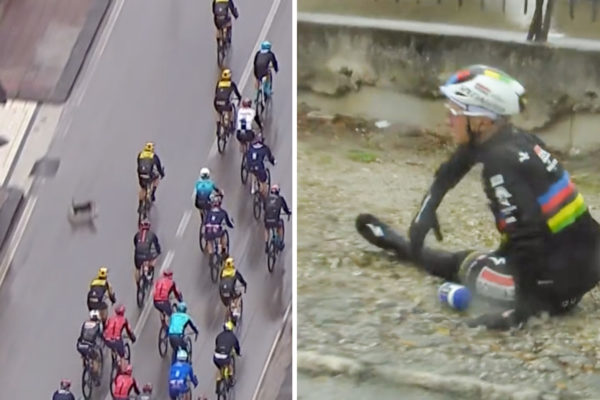 Video: Pes sp&ocirc;sobil p&aacute;d Remca Evenepoela na Giro d&acute;Italia