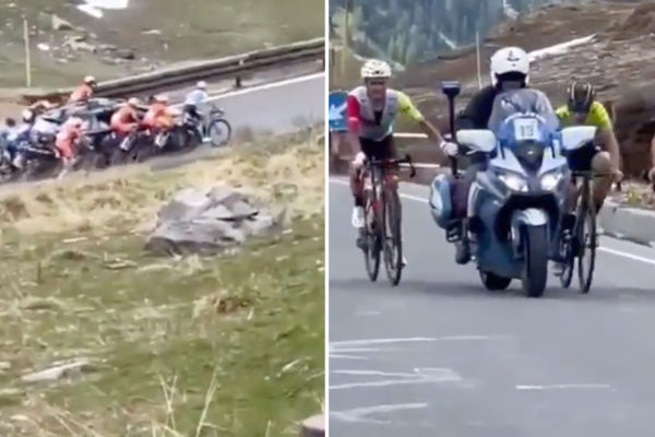 Video: Až 24 pretekárov diskvalifikovali na Giro d’Italia U23, na Stelviu sa držali motoriek a áut