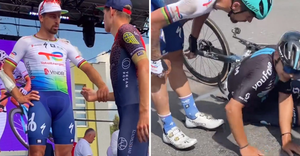  Video: Nahnevaný Sagan po páde povedal svoje Čechovi Bittnerovi aj Štočekovi na pódiu