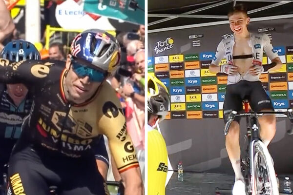 Video: Tadej Pogačar si uťahuje z nahnevanej reakcie Wouta van Aerta na Tour de France