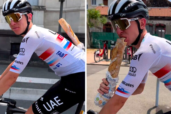 Video: Tadej Pogačar s bagetou v ruke si užil deň voľna na Tour de France