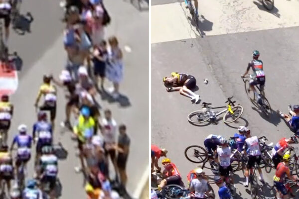 Video: Nezodpovedný divák zrazil Seppa Kussa a spôsobil hromadný pád na Tour de France