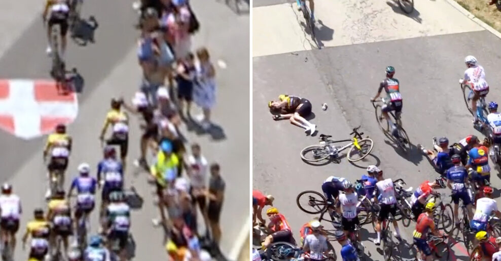 Video: Nezodpovedný divák zrazil Seppa Kussa a spôsobil hromadný pád na Tour de France