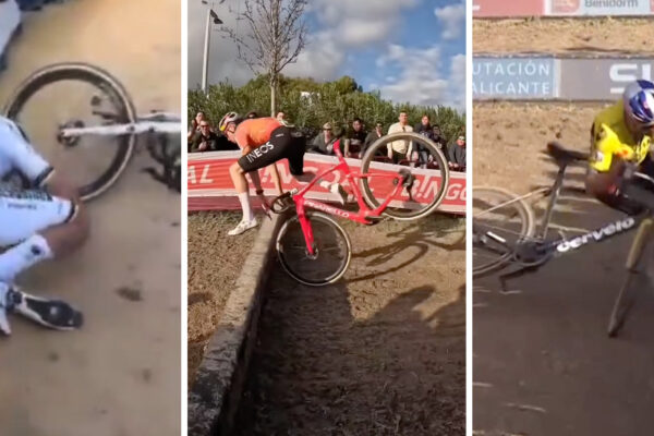 Video: Pádom sa v Benidorme nevyhli Mathieu van der Poel, Tom Pidcock ani Wout van Aert