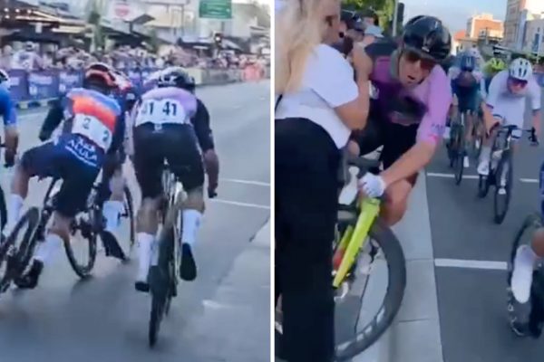 Video: Hrozivý pád austrálskeho cyklistu, ktorý v rýchlosti 60 km/h vrazil do diváčky