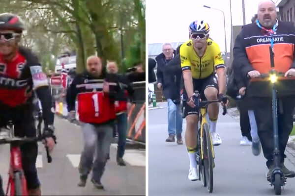  Virálne video stewarda na kolobežke s Woutom van Aertom a komické porovnanie s rokom 2017