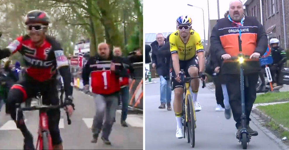  Virálne video stewarda na kolobežke s Woutom van Aertom a komické porovnanie s rokom 2017