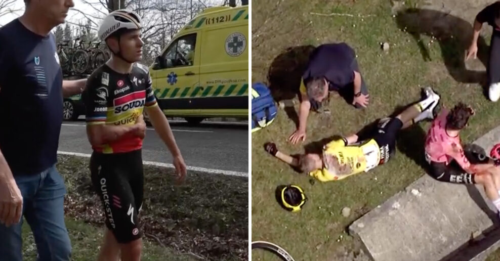 Video: Pri hrozivom páde v Baskicku utrpeli zranenia Vingegaard, Evenepoel, Roglič a mnoho ďalších