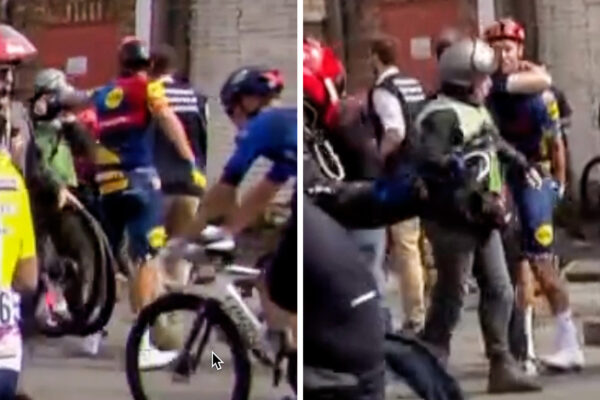 Video: Jonathan Milan napadol fotografa, ktorý ho fotil po tvrdom páde na Paríž-Roubaix