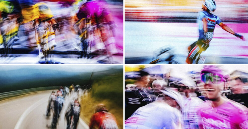 Zranený fotograf fotí televízny prenos z Giro d’Italia a vytvára skvelé umelecké fotografie