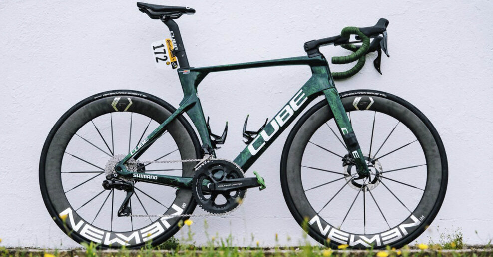 Zelený špeciál Cube Litening C:68X Aero Biniama Girmaya na Tour de France 2024 (detaily, špecifikácia)