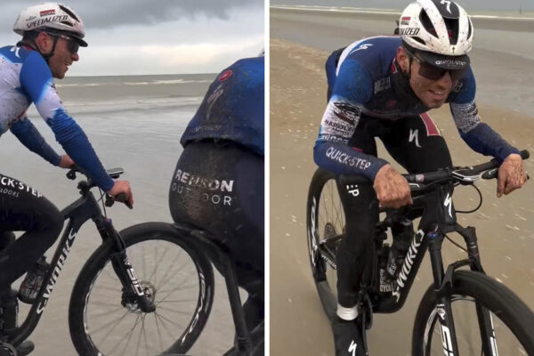 Video: Remco Evenepoel jazdí na horskom bicykli po pláži v Belgicku