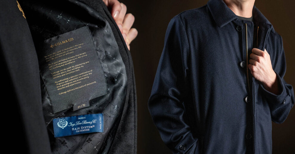 Kabát za 2200 eur, bunda za 1800 eur a mikina za 550 eur. Colnago predáva oblečenie za absurdne vysoké sumy