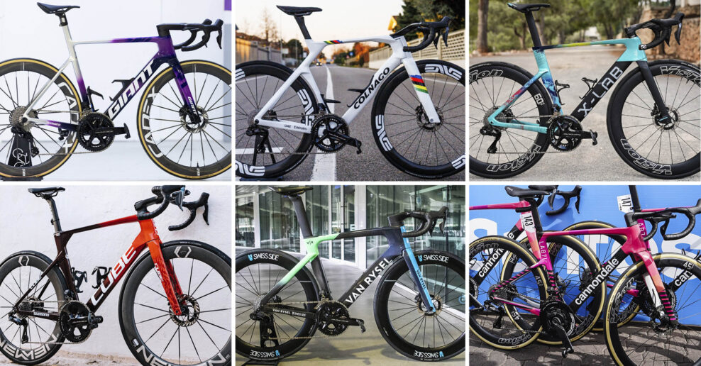 Toto s&uacute; v&scaron;etky bicykle a kompletn&aacute; v&yacute;bava t&iacute;mov WorldTour v sez&oacute;ne 2025 (detaily, foto, &scaron;pecifik&aacute;cie)