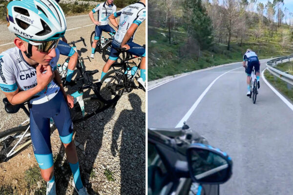 Len 17-ročný poľský junior sa dostal do top10 v stúpaní Coll de Rates, bol len o 4 sekundy pomalší ako Jonas Vingegaard