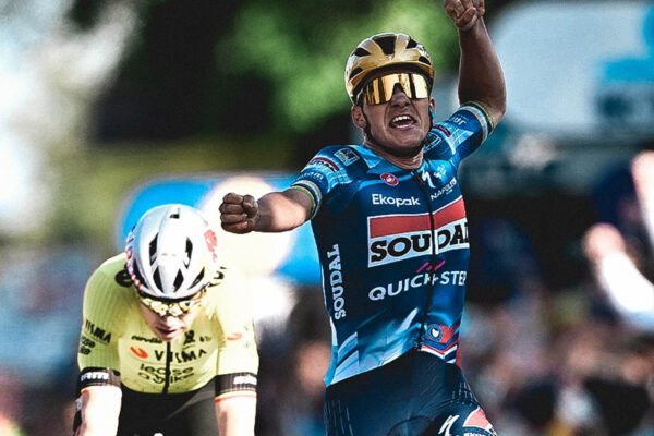 Neuveriteľný návrat Remca Evenepoela: v šprinte porazil Wouta van Aerta a po náročnom období vyhral Brabantský šíp