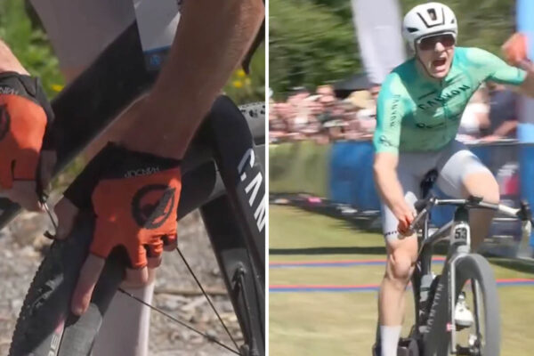 VIDEO &lrm;| Čech Petr Vakoč si musel opraviť defekt, napriek tomu v tesnom &scaron;printe vyhral gravelov&eacute; preteky svetov&eacute;ho poh&aacute;ra