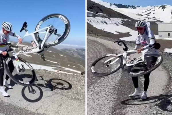 VIDEO &lrm;| Tadeja Pogačara takmer odf&uacute;klo počas vysokohorsk&eacute;ho tr&eacute;ningu v Sierra Nevade