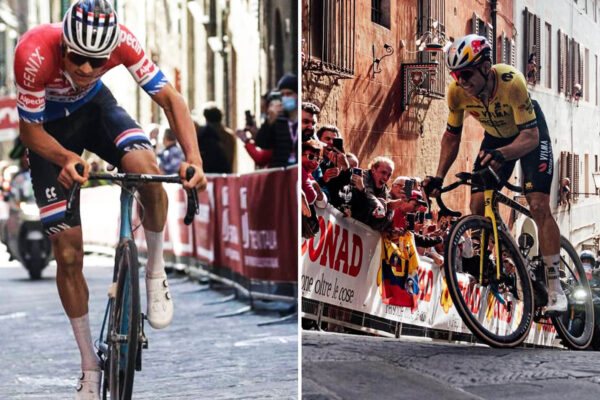 Wout van Aert prekonal rekordný čas Mathieu van der Poela na segmente Via Santa Caterina – Piazza Del Campo