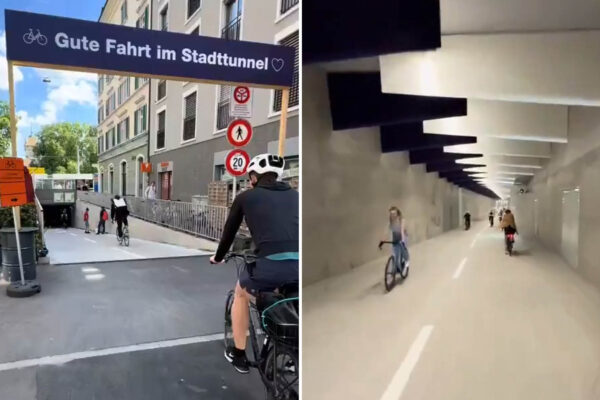 VIDEO ‎| Pôvodne mal byť pre autá. V Zürichu vybudovali unikátny tunel len pre cyklistov