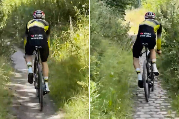 VIDEO | Jonas Vingegaard sa tesne pred Tour de France zabavil jazdou po gravelovo-dláždenom chodníku