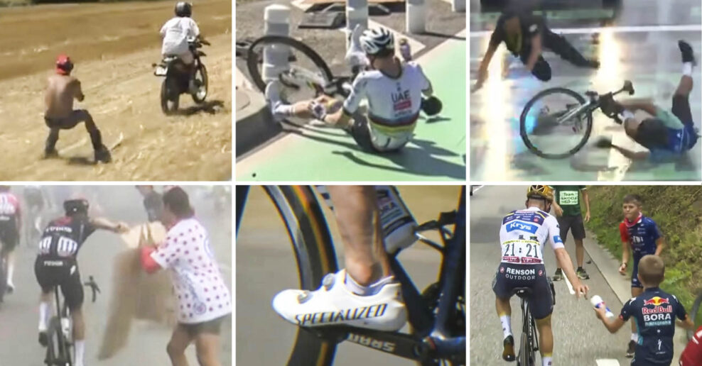 21 vir&aacute;lov z Tour de France 2025 | Rekordy, p&aacute;dy, v&yacute;tržn&iacute;ci, n&iacute;zke ponožky, lyžiar na poli aj kart&oacute;n namiesto bundy