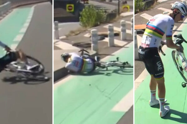  VIDEO ‎| Tadej Pogačar spadol v hektickom závere etapy na Tour de France