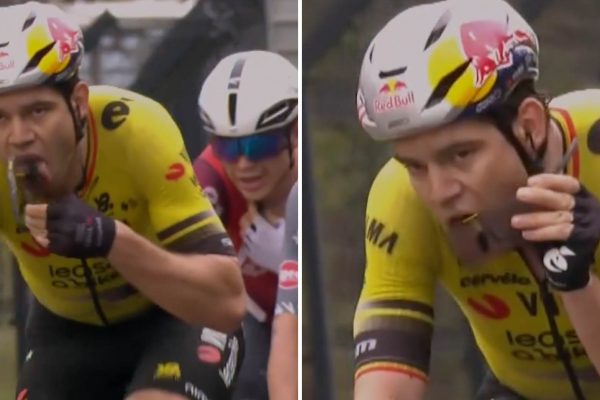 VIDEO ‎| Ako si vyčistiť okuliare počas jazdy na bicykli? Wout van Aert ukázal novú techniku